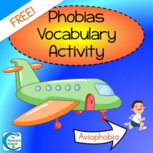FREE Phobias Science Vocabulary Activity