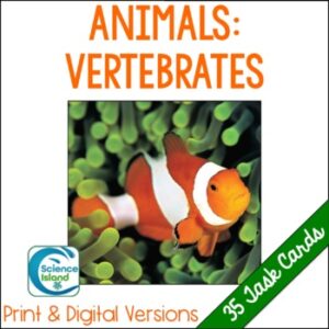 Vertebrates Task Cards Activity for Biology (Print & Digital)