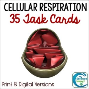 Cellular Respiration Task Cards Activity for Biology (Print & Digital)