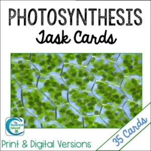 Photosynthesis Task Cards Activity for Biology (Print & Digital)