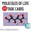 Biochemistry Task Cards Activity for Biology (Print & Digital)