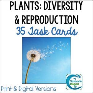 Plants: Diversity & Reproduction Task Cards for Biology (Print & Digital)