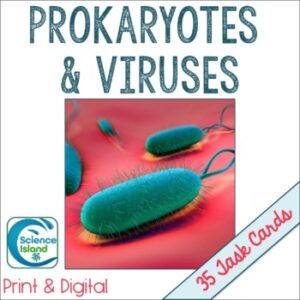 Prokaryotes and Viruses Task Cards Activity for Biology (Print & Digital)