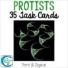 Protists Task Cards Activity for Biology (Print & Digital)