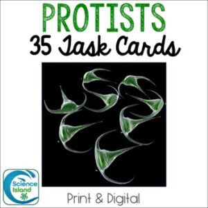 Protists Task Cards Activity for Biology (Print & Digital)